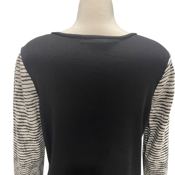Zozo Womens XL Striped Long Sleeve Button Detail Sweater Casual Lightweight Fall - Picture 4 of 11